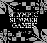 Olympic Summer Games title screen for GameBoy